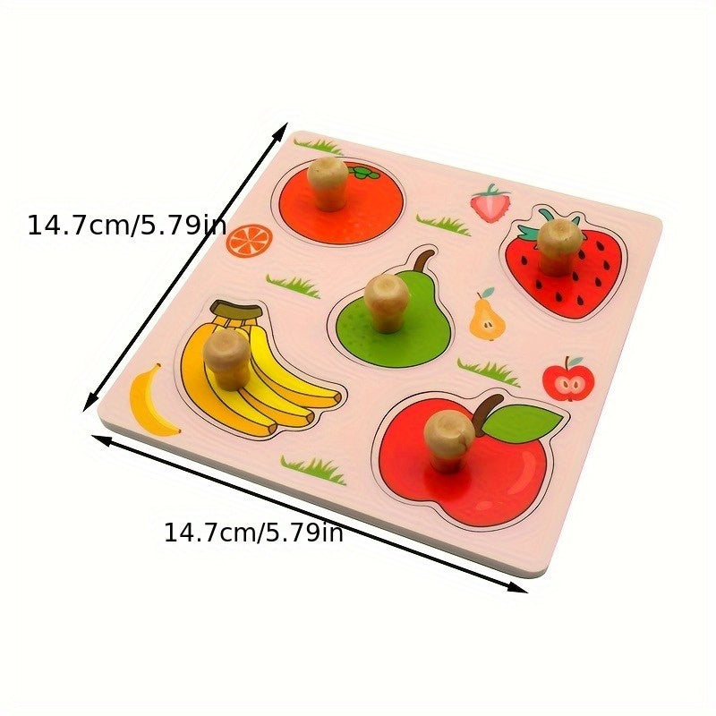 3D Wooden Puzzle for Children | Cognitive Educational Fruit Toy Perfect for 0-3 Years Old