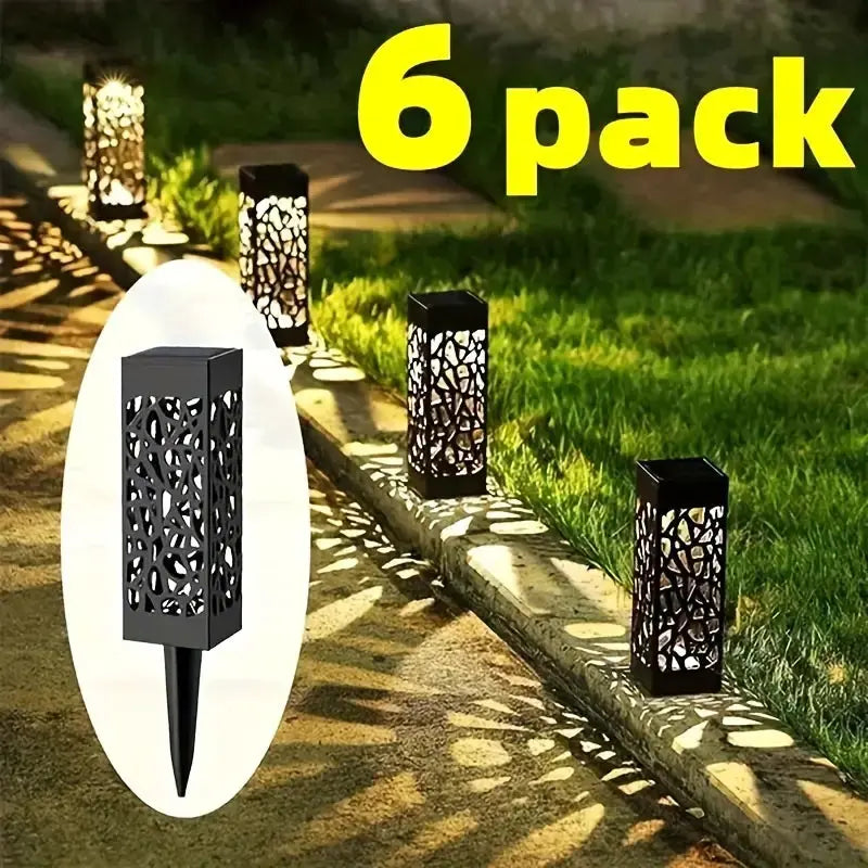 6 Pieces Solar Powered Path Lamps for Garden l Solar, LED l Waterproof l Lawn Light l Outdoor Lamp Toys Prince