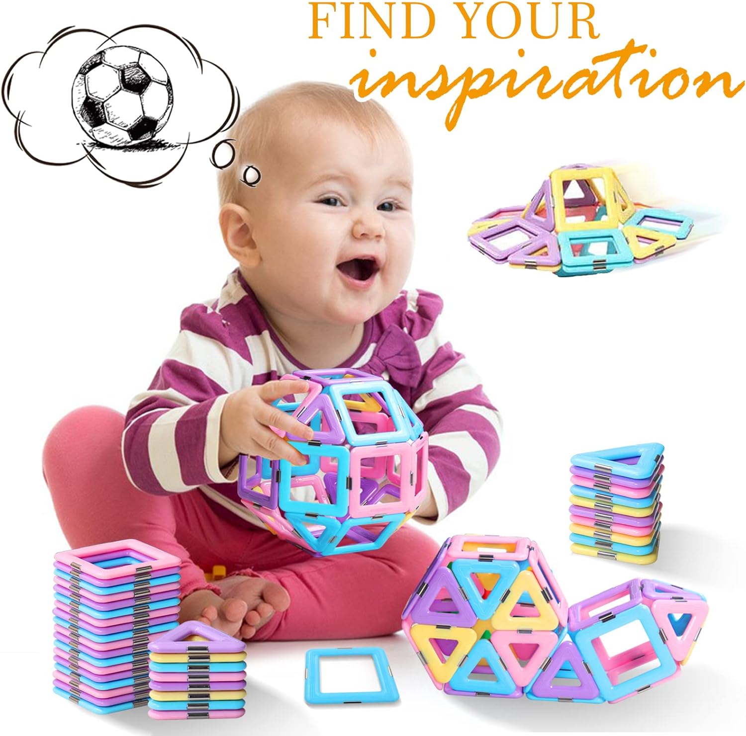 Magnetic Building Blocks Set - Toys for 4-Year-Olds