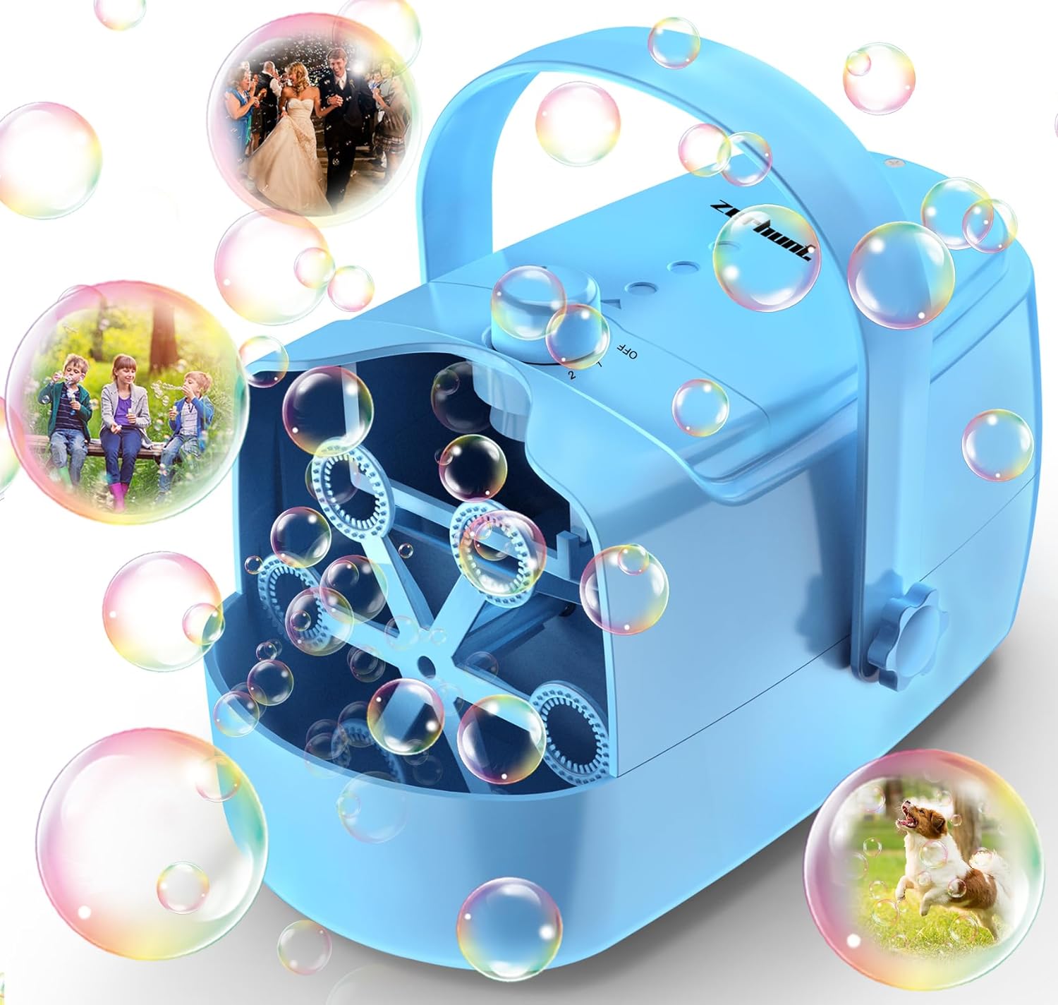 Bubble Blowing Machine & Automatic Bubble Blower, 18000+ Large Bubbles Per Minute for Children l Toys from 6 Years