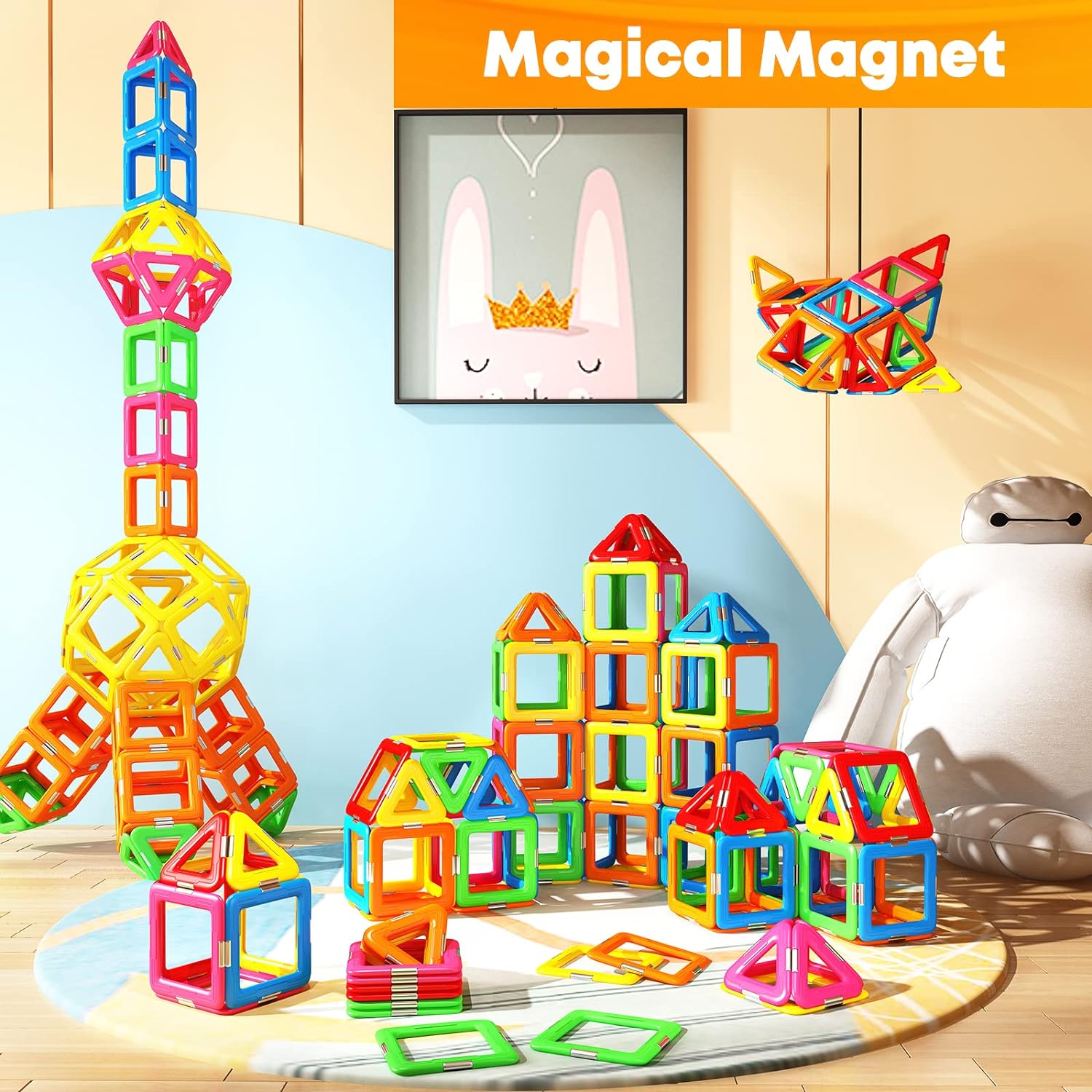 Magnetic Building Blocks Set - Toys for 4-Year-Olds