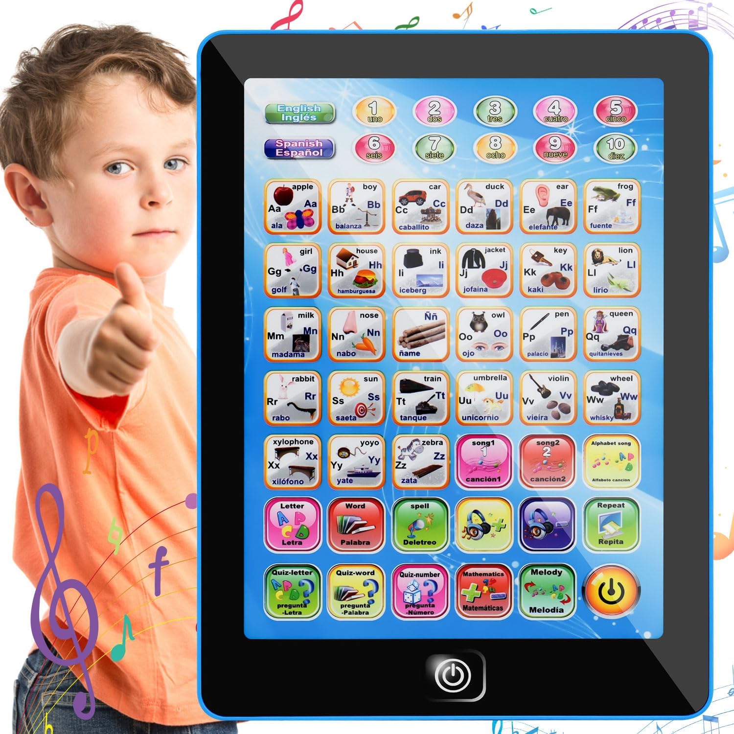 Tablet with educational games for children l Educational toys 3, 4, 5, 6+ years