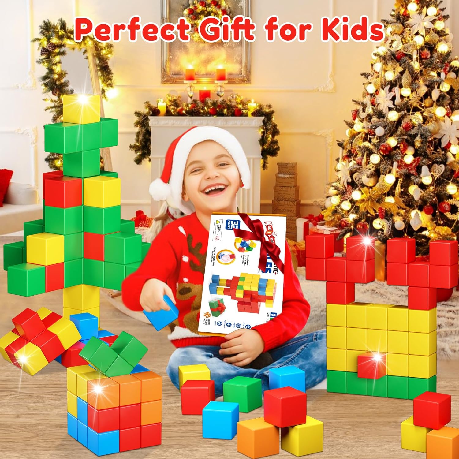 Magnetic Blocks for Preschoolers - Construction Toys for 1-Year-Olds