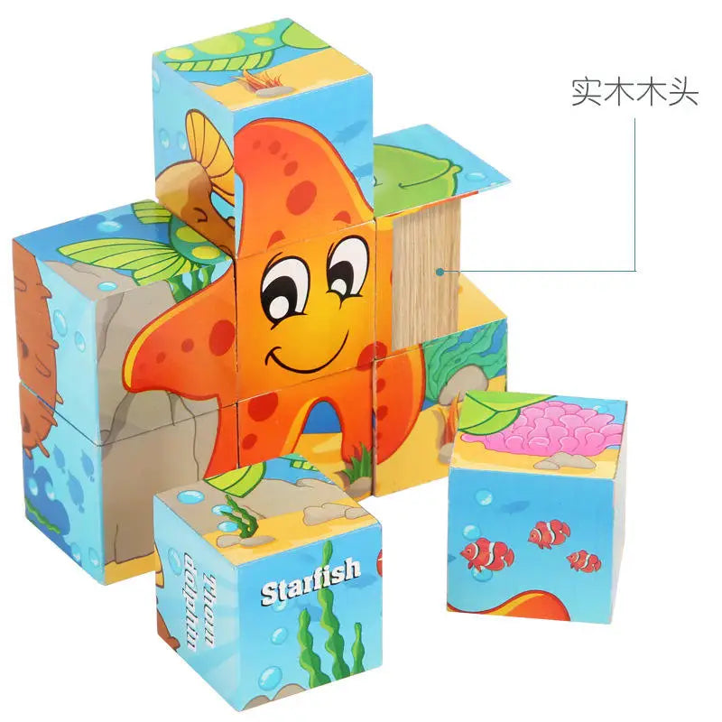 6 Sea World Puzzles | Educational Activity Toys for Children's Intellectual Development