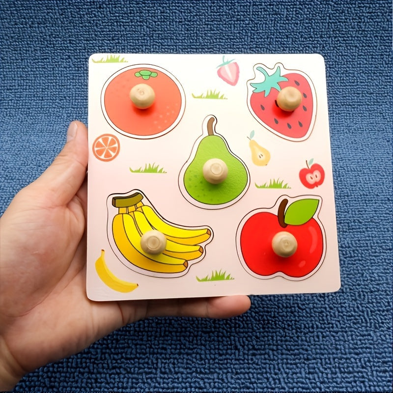 3D Wooden Puzzle for Children | Cognitive Educational Fruit Toy Perfect for 0-3 Years Old